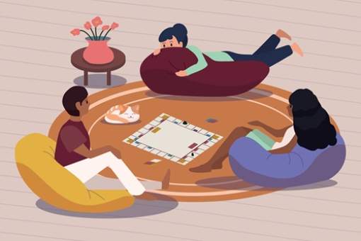 Happy People Playing Board Games