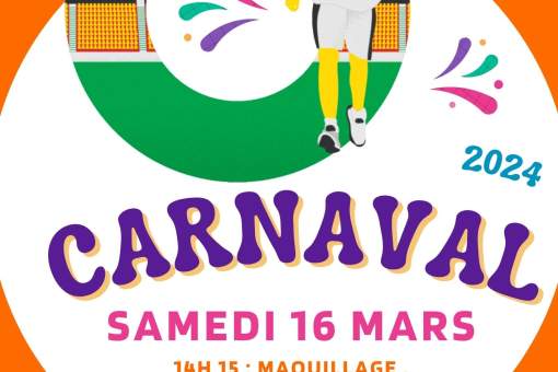 Orange and Purple Modern Carnival Flyer