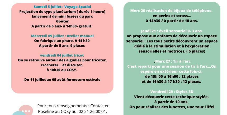 programme du cosy